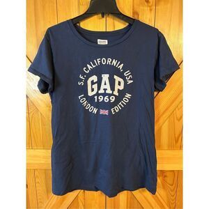 Gap Men Shirt, Size XL, Navy Blue, 100% Pima Cotton (8367)
